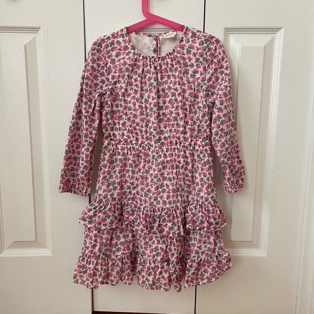 Crewcuts Pink and Green Floral Kids Dress